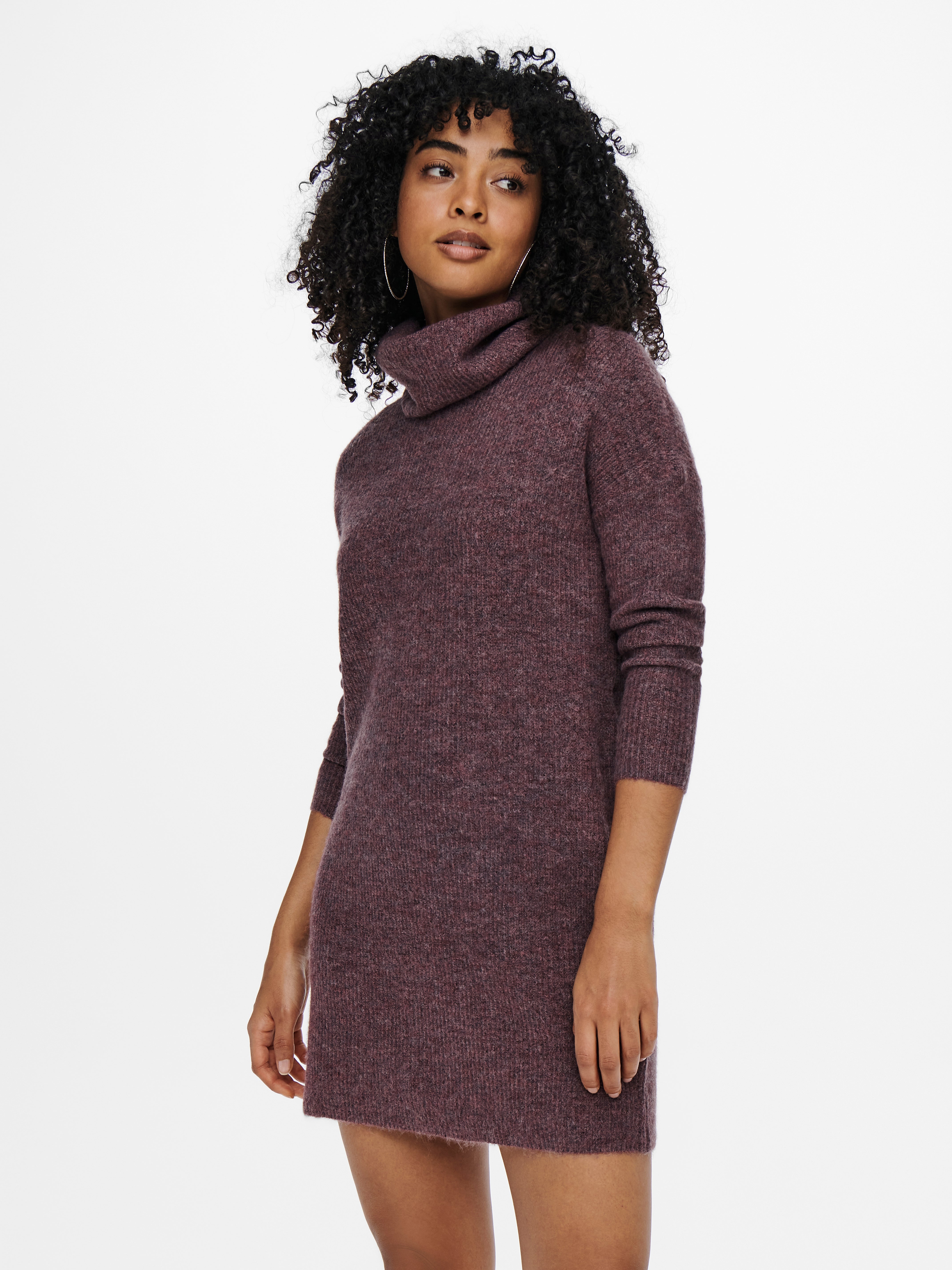 Long Knitted Dress | Dark Rose | ONLY®