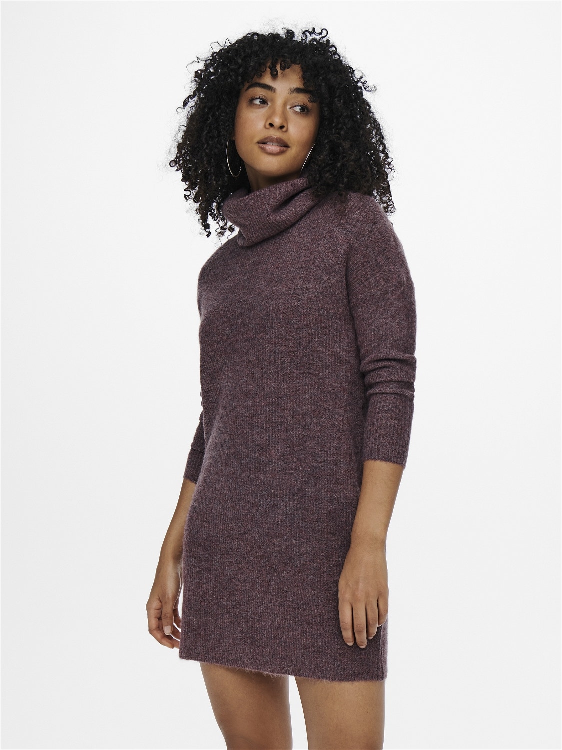 ONLY Long sleeved Knitted Dress -Rose Brown - 15140166