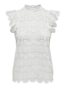 ONLY Lace Sleeveless Top -Cloud Dancer - 15140241