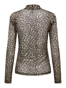ONLY High neck Long Sleeved Top -Pumice Stone - 15141298