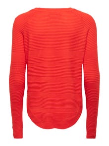 ONLY Ensfarget Strikket pullover -Red Clay - 15141866