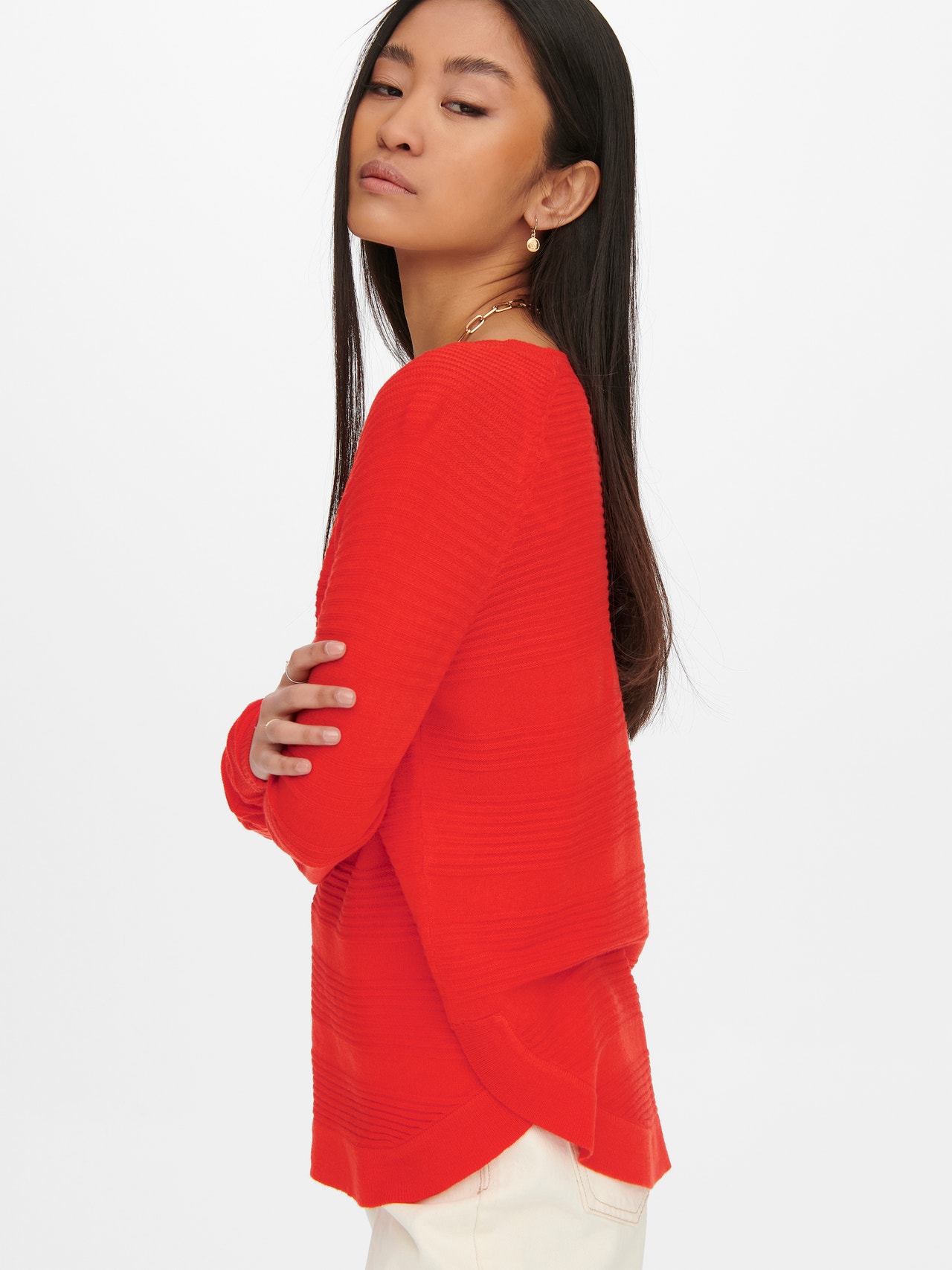 ONLY ONLCAVIAR Strickpullover -Red Clay - 15141866