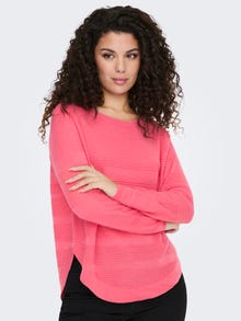 ONLY Texture Knitted Pullover -Sun Kissed Coral - 15141866
