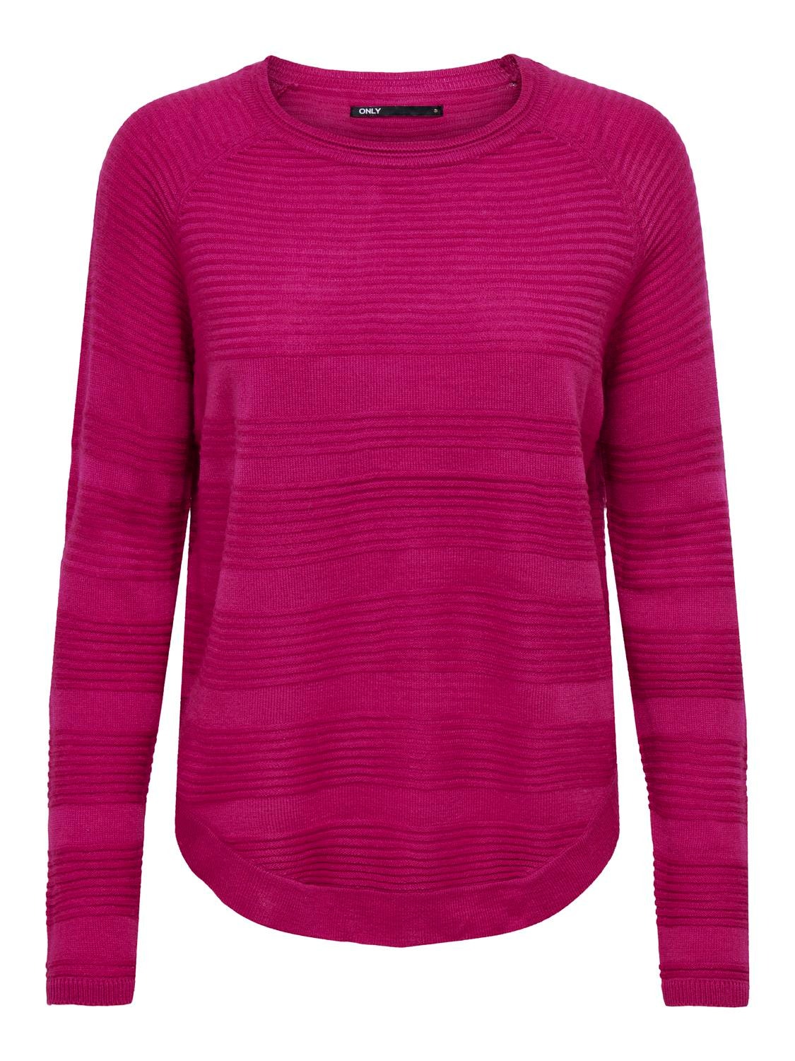 ONLY Texture Knitted Pullover -Cerise - 15141866