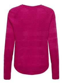 ONLY Ensfarget Strikket pullover -Cerise - 15141866