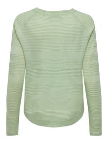 ONLY Enfärgad Stickad tröja -Smoke Green - 15141866