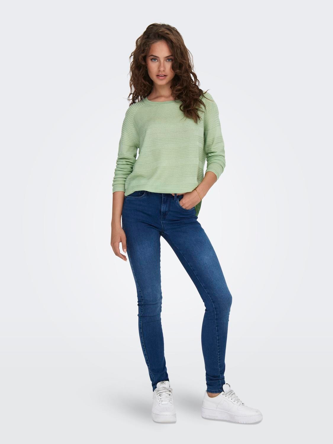 ONLY Regular Fit Round Neck Pullover -Smoke Green - 15141866