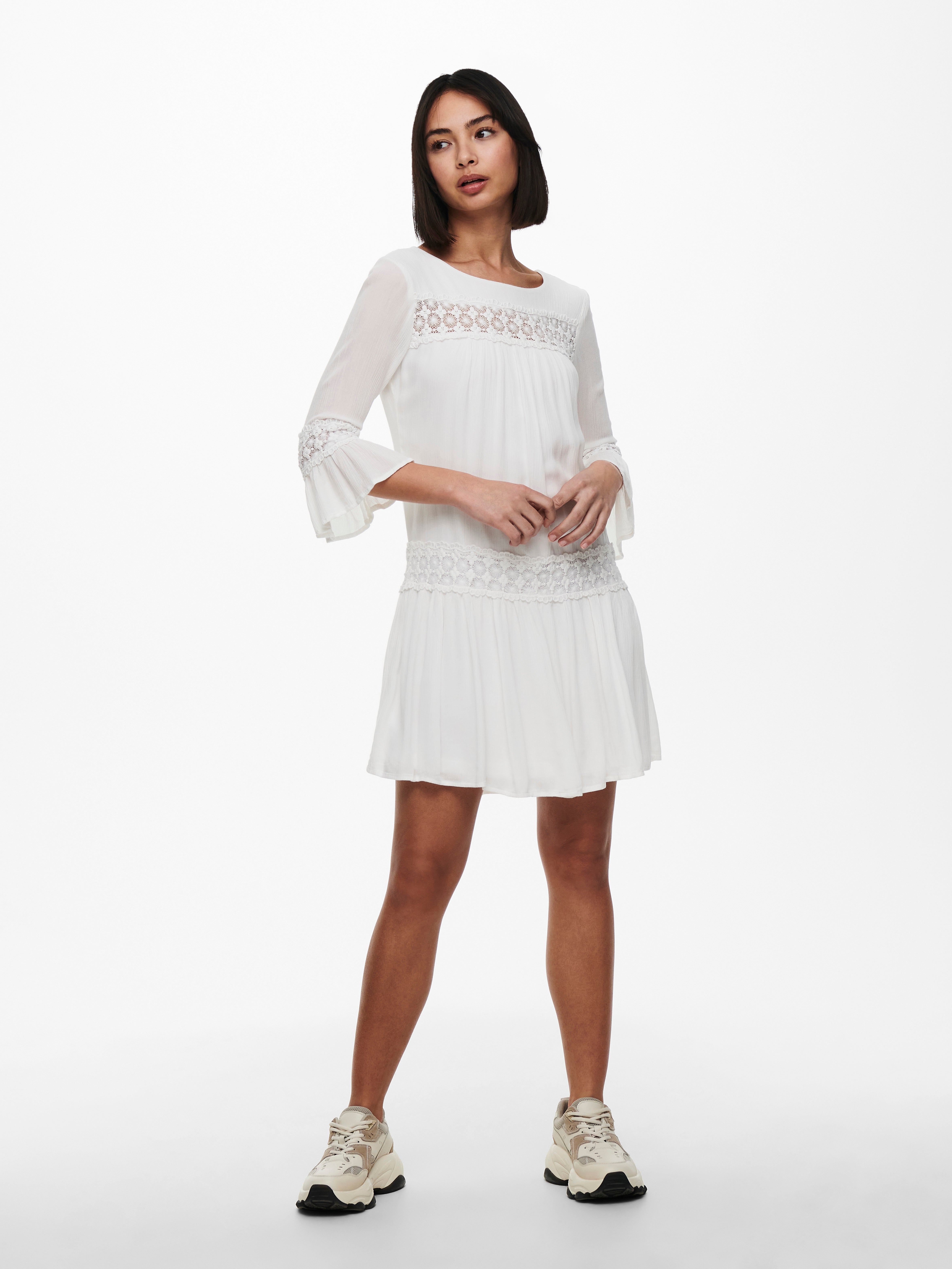 Flared Dress | White | ONLY®