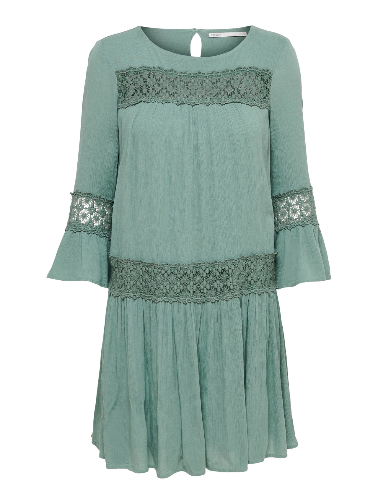 ONLY Regular fit O-hals Korte jurk -Chinois Green - 15142157