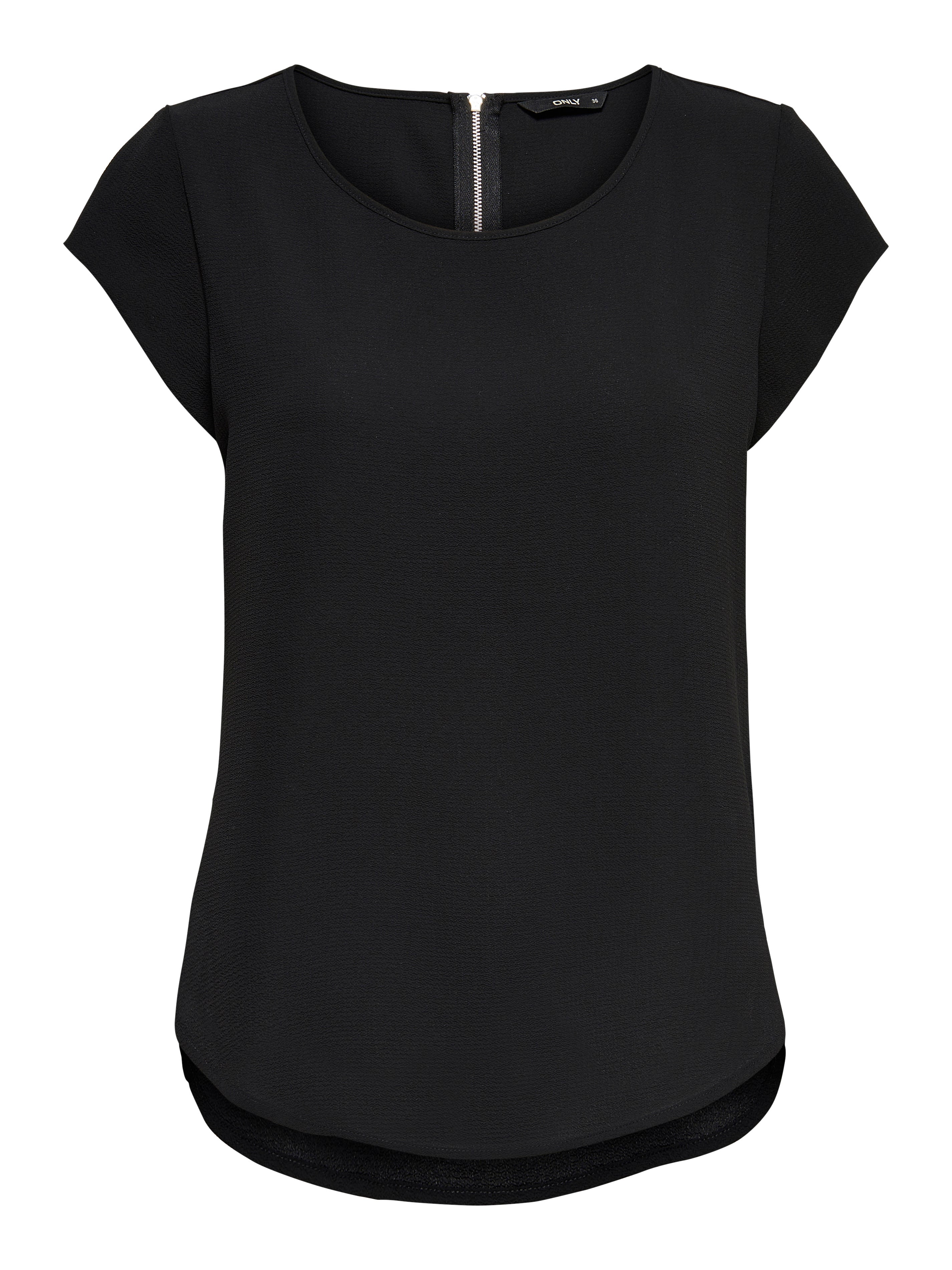 Regular Fit O-Neck Top | Black | ONLY®