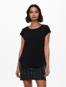 ONLY Tops Regular Fit Col rond -Black - 15142784