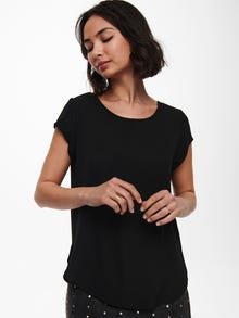 ONLY Loose Short Sleeved Top -Black - 15142784