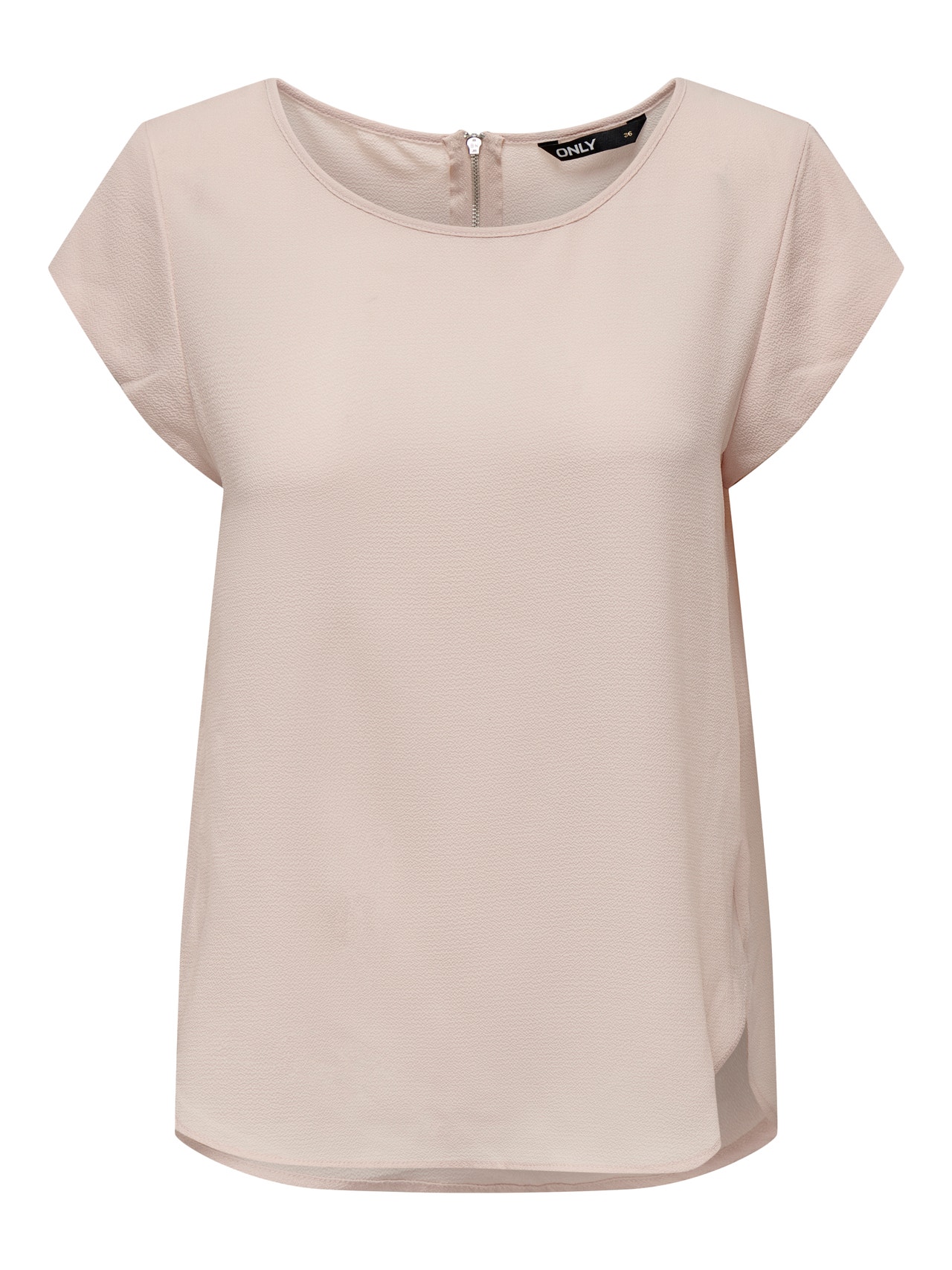 ONLY Loose Short Sleeved Top -Peach Whip - 15142784
