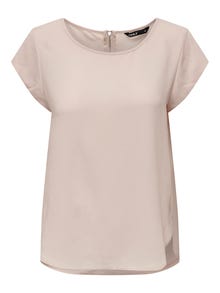 ONLY Regular fit O-hals Top -Peach Whip - 15142784
