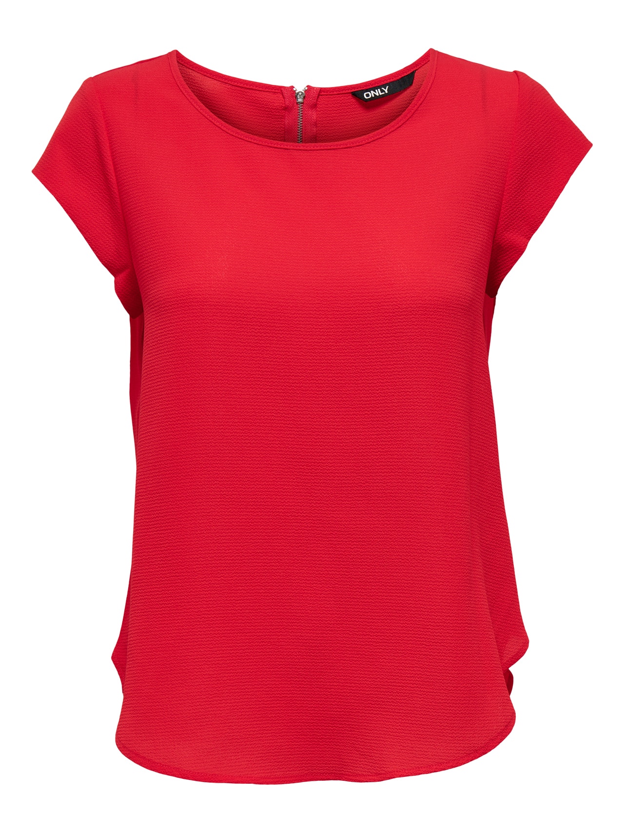 ONLY Loose Short Sleeved Top -High Risk Red - 15142784