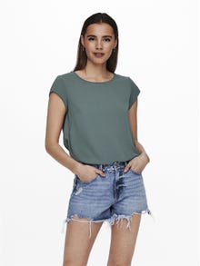 ONLY Loose Short Sleeved Top -Balsam Green - 15142784