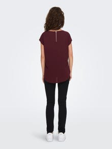 ONLY Regular Fit Round Neck Top -Chocolate Truffle - 15142784