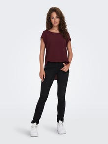 ONLY Loose fit Top met korte mouwen -Chocolate Truffle - 15142784