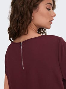 ONLY Regular Fit Round Neck Top -Chocolate Truffle - 15142784