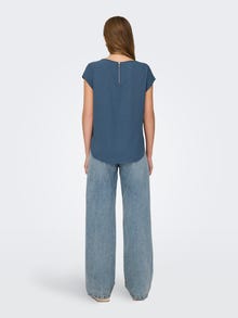 ONLY Loose Short Sleeved Top -Vintage Indigo - 15142784