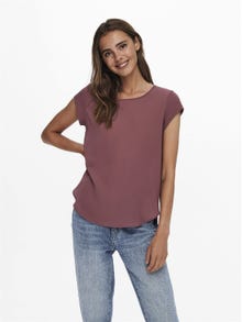 ONLY Loose Top à manches courtes -Rose Brown - 15142784