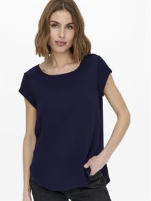 ONLY Loose Short Sleeved Top -Evening Blue - 15142784