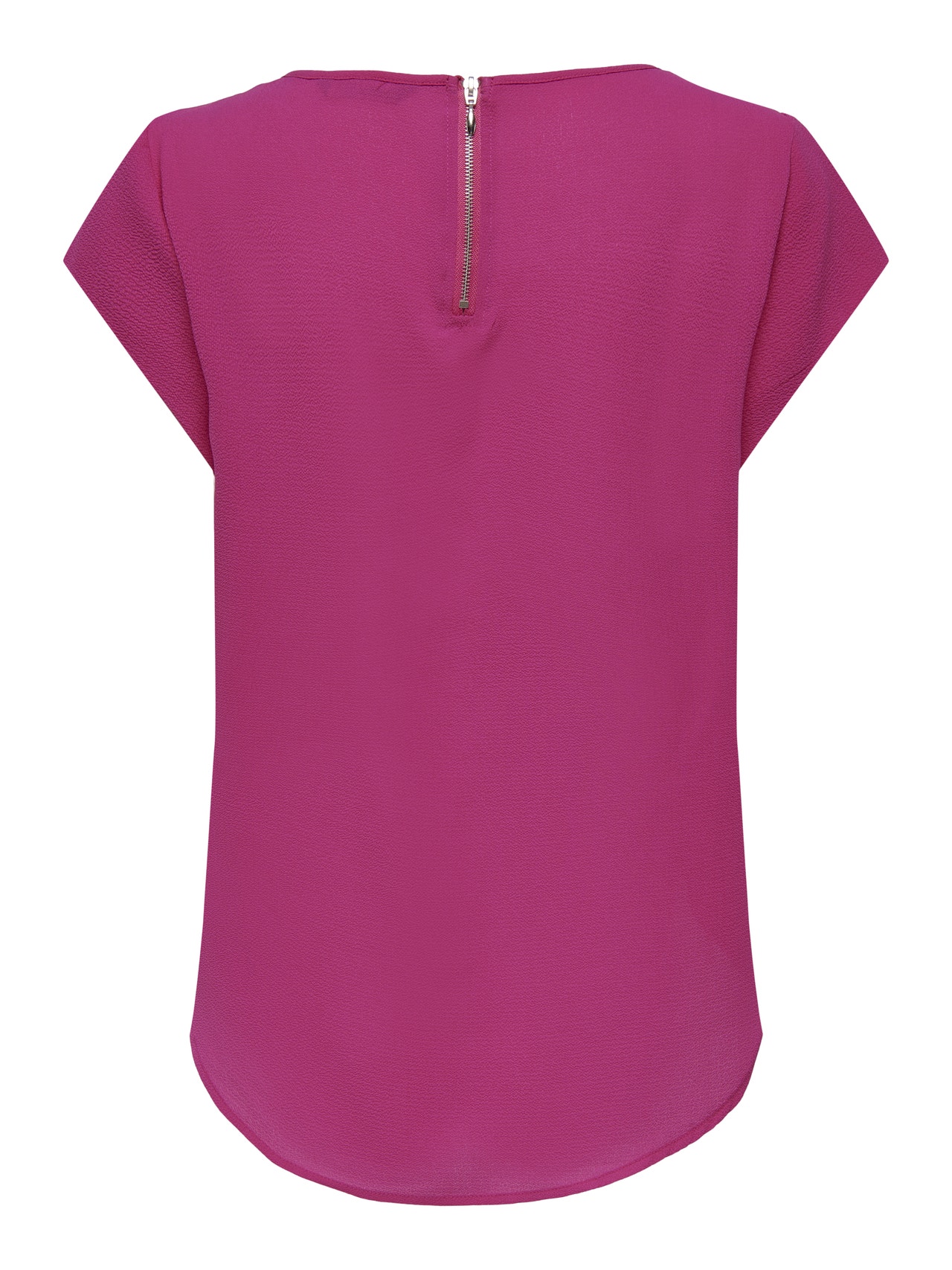 ONLY Tops Regular Fit Col rond -Very Berry - 15142784