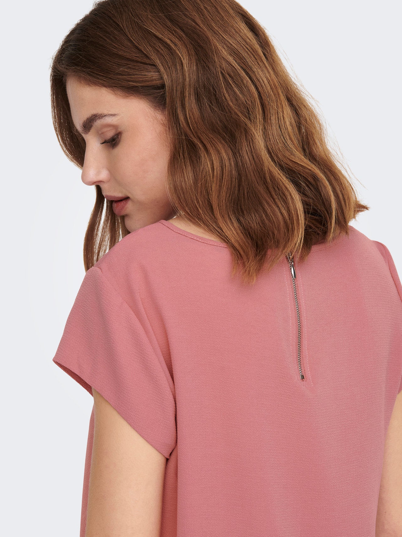 ONLY Løs Kortermet topp -Dusty Rose - 15142784