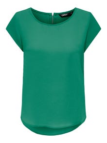 ONLY Loose Short Sleeved Top -Bottle Green - 15142784