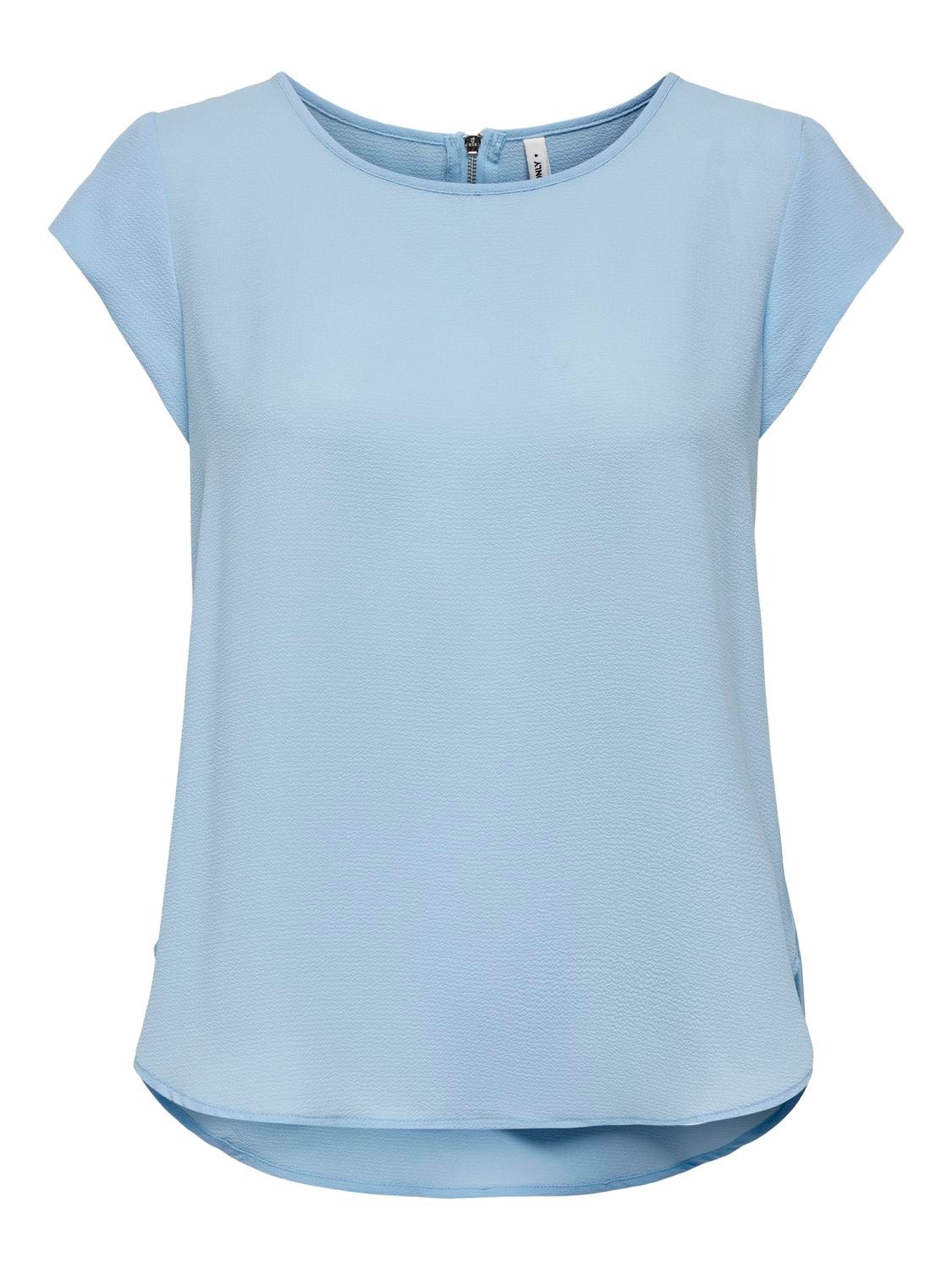 ONLY Loose Short Sleeved Top -Clear Sky - 15142784