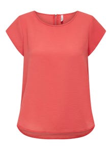 ONLY Loose Short Sleeved Top -Cayenne - 15142784