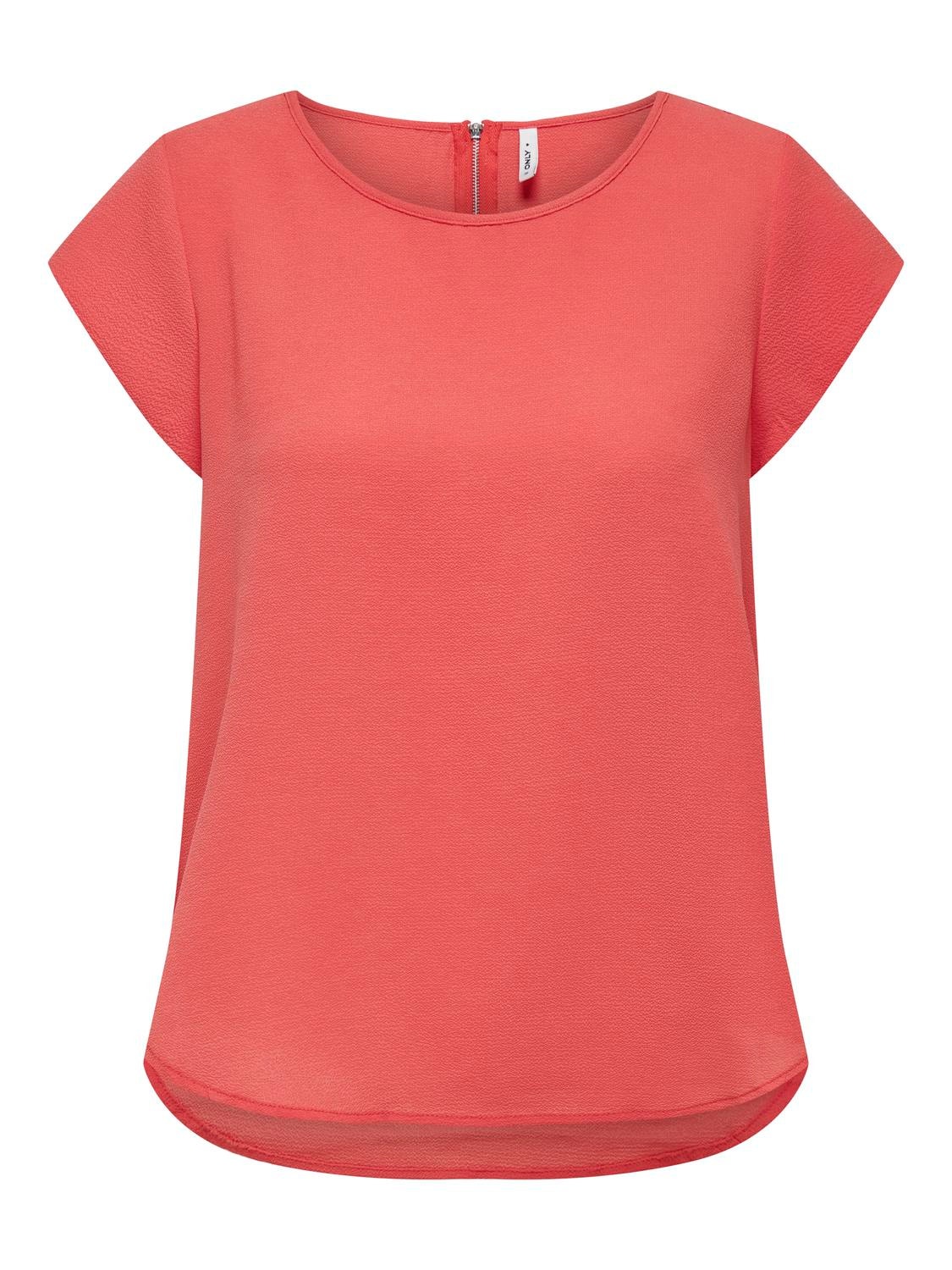 ONLY Tops Regular Fit Col rond -Cayenne - 15142784