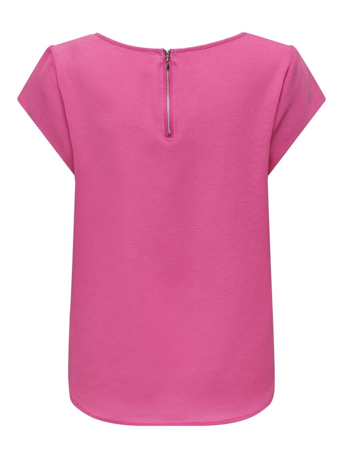 ONLY Tops Regular Fit Col rond -Raspberry Rose - 15142784