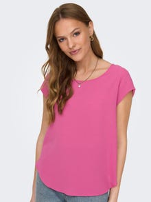 ONLY Regular fit O-hals Top -Raspberry Rose - 15142784