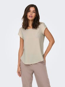 ONLY Tops Regular Fit Col rond -Moonbeam - 15142784