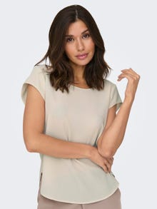 ONLY Loose Short Sleeved Top -Moonbeam - 15142784
