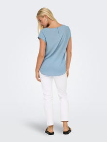 ONLY Tavapärane lõige Ümmargune kaelus Top -Soft Chambray - 15142784