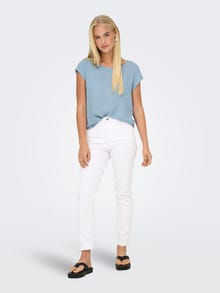 ONLY Tavapärane lõige Ümmargune kaelus Top -Soft Chambray - 15142784