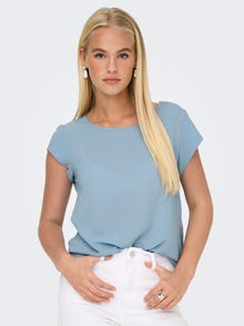 ONLY Tavapärane lõige Ümmargune kaelus Top -Soft Chambray - 15142784