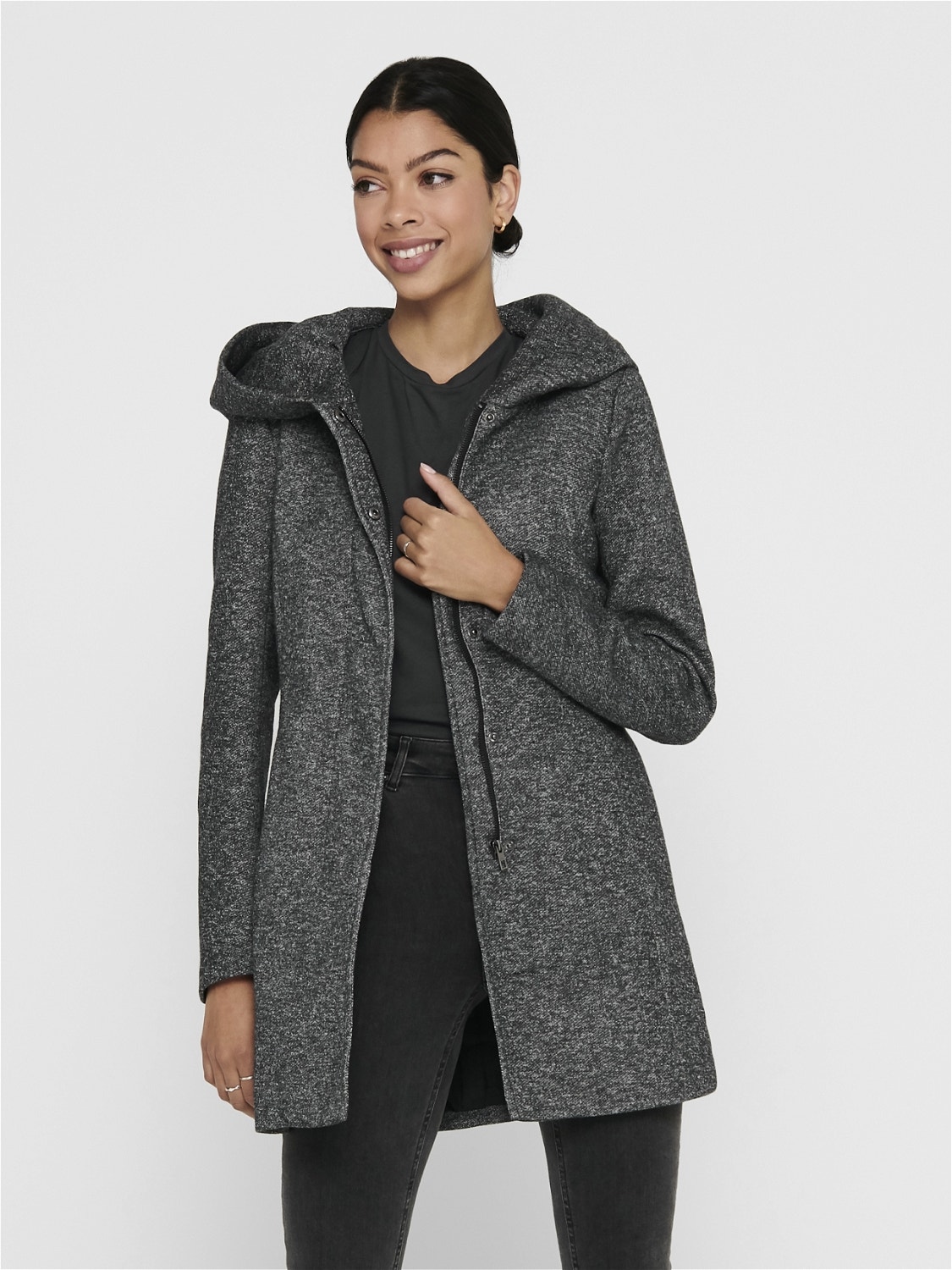 Grey Jacket Dark | ONLY® | Hood