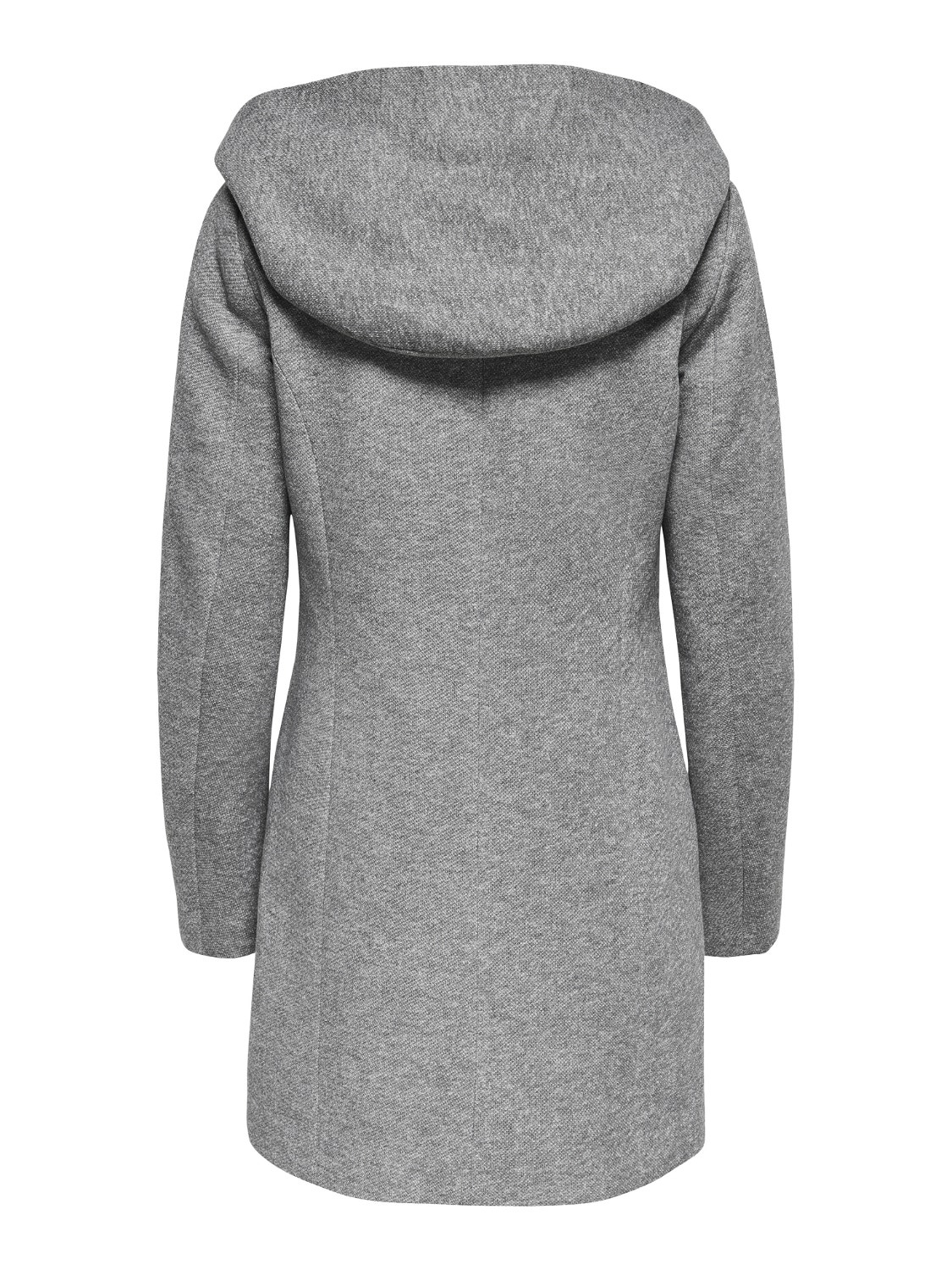 ONLY Coat with hood -Light Grey Melange - 15142911