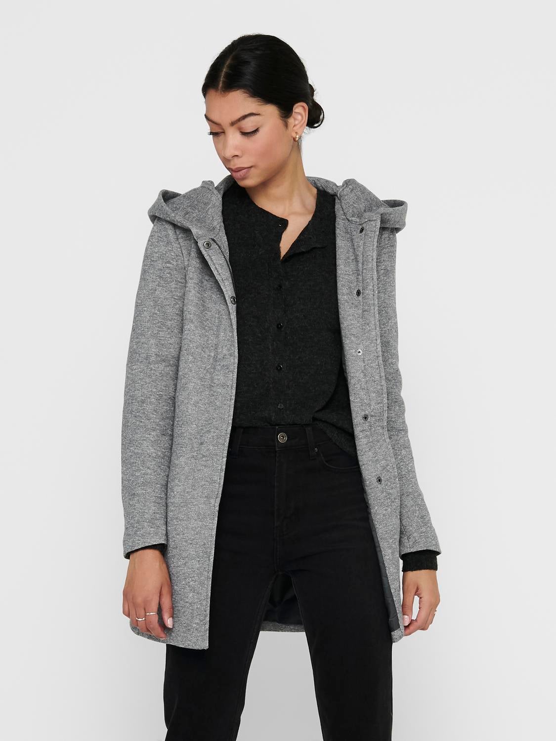 Coat with hood Light Grey ONLY