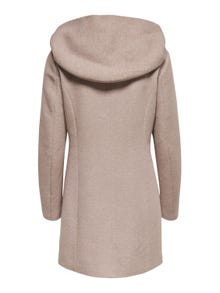 ONLY Coat with hood -Mocha Mousse - 15142911