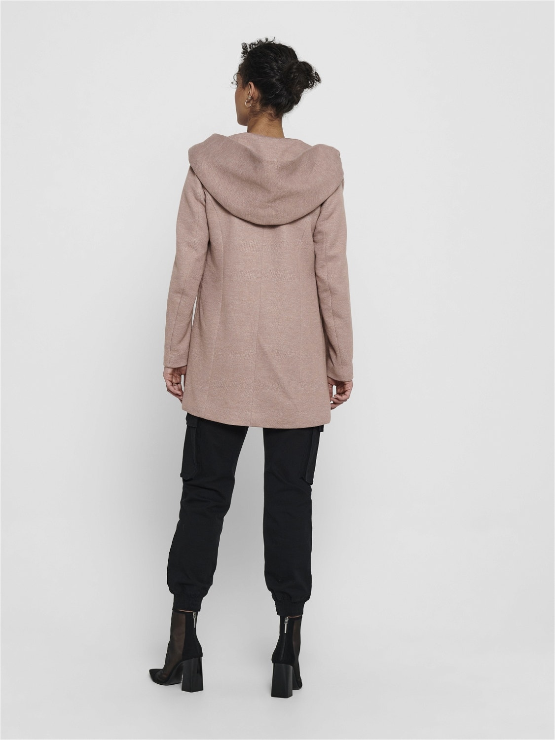 ONLY Coat with hood -Mocha Mousse - 15142911