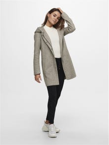 ONLY Coat with hood -Walnut - 15142911
