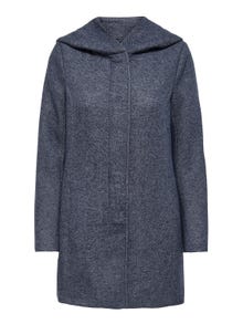 ONLY Coat with hood -Maritime Blue - 15142911