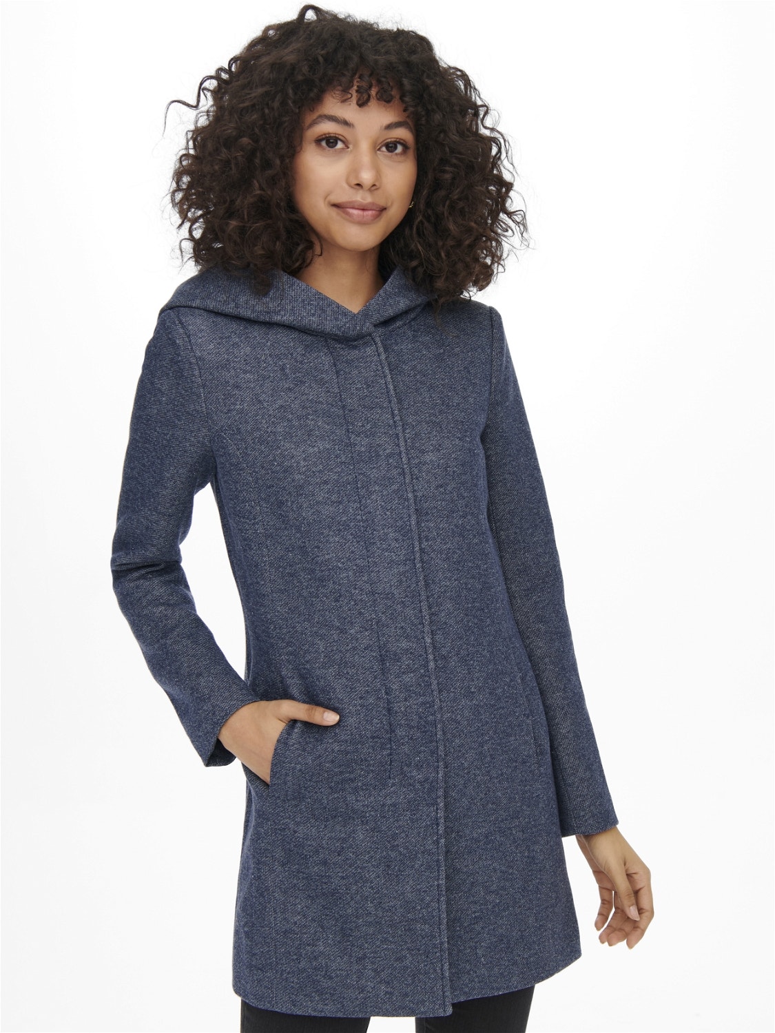 ONLY Coat with hood -Maritime Blue - 15142911