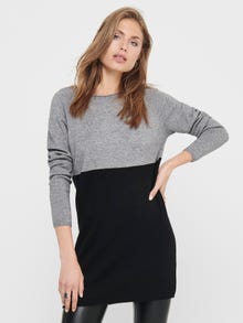 ONLY Regular Fit Round Neck Short dress -Medium Grey Melange - 15144171
