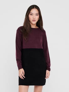ONLY Short Knitted Dress -Windsor Wine - 15144171