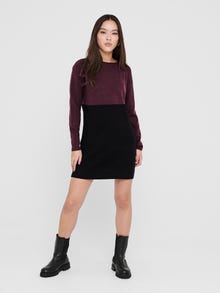 ONLY Short Knitted Dress -Windsor Wine - 15144171